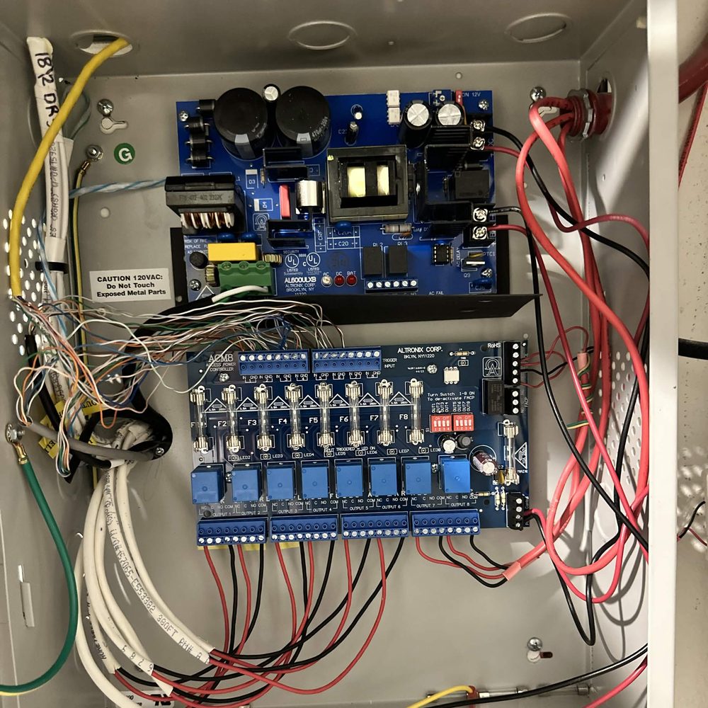 Access control panel wiring