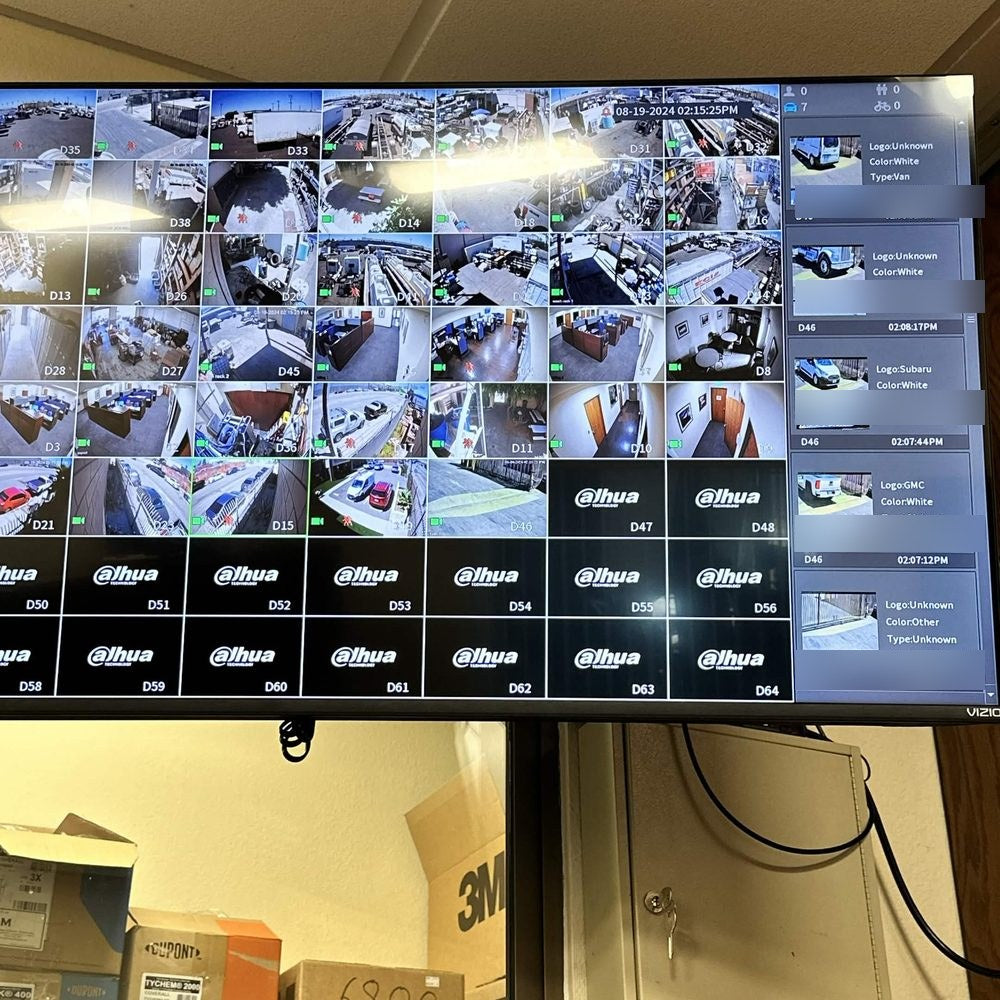 64-channel monitoring wall with LPR